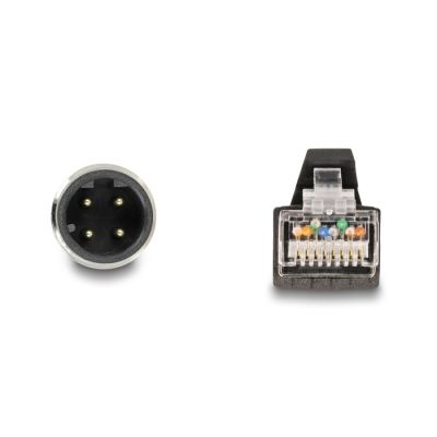 2. DeLOCK-Kabel M12 D-kodiert 4-polig Stecker auf RJ45 Stecker PUR (TPU), 5 m