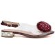 3. Damen-Transparentsandalen mit Verzierung, bordeauxrot D&A MR62-9072