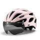 2. Rockbros Fahrradhelm mit Visier, abnehmbare UV-Brille, abnehmbares Visier, Unisex – Rosa