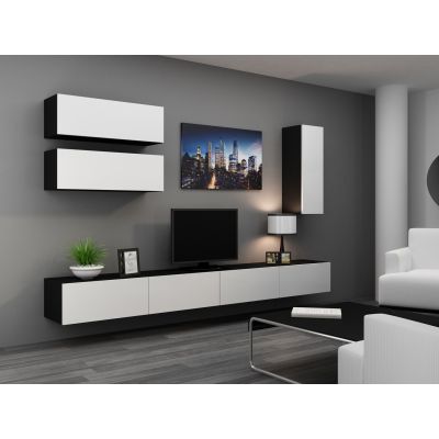 7. TV-Schrank VIGO '140' 30/140/40 schwarz/weiß glänzend