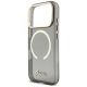 6. Guess IML Glitters Script Strap MagSafe Hülle für iPhone 17 Pro - Schwarz