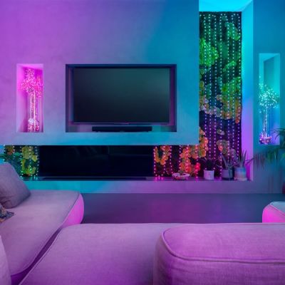 6. Twinkly Candies – 100 RGB-LED-Perlenlichter, grünes Kabel, USB-C