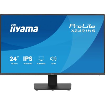 3. iiyama ProLite X2491HS-B1 Computermonitor 60,5 cm (23,8") 1920 x 1080 px Full HD LCD Schwarz