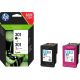 HP Tintenpatronen-Set HP 301+HP 301, HP301+HP301=N9J72AE, enthält Schwarz und Farbe, CH561EE+CH562EE, ersetzt CR340EE, J3M81AE