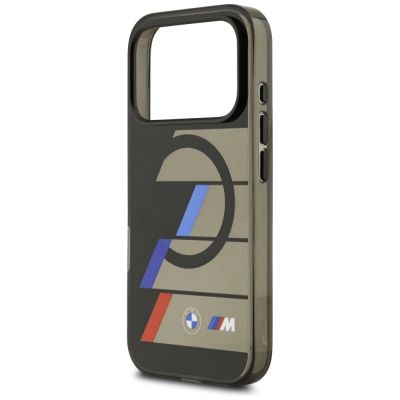 6. BMW M IML Metallknöpfe, dreifarbige Linien, MagSafe-Hülle für iPhone 17 Pro – Schwarz
