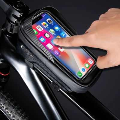 3. Tech-Protect V2 Fahrradtasche mit Platz für ein 1-Liter-Telefon – Schwarz
