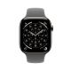 2. Apple Watch Series 11 GPS + Cellular 46mm Gehäuse aus Natur-Titan mit Sportarmband in Steingrau - S/M (MFCW4ZR/A)