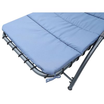 5. BERGAMO Sessel mit Sonnenschirm 200x125x180cm Marineblau