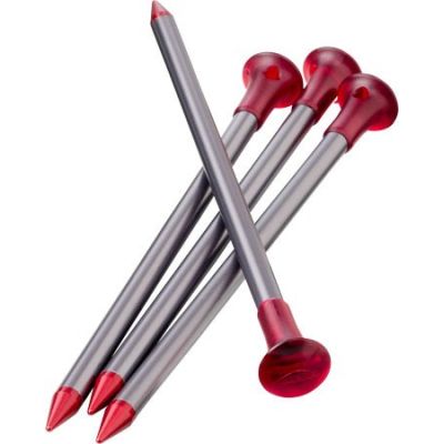 MSR Carbon-Core Stud Aluminium, Carbonfaser Rot, Silber 4 Stück.