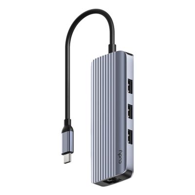 2. CUDY UH606 6-in-1 USB-C-Hub mit Gigabit