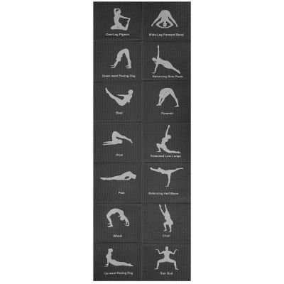 4. Faltbare Yogamatte 1700x600x5MM Schwarz Enero Fit