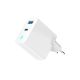4. GEMBIRD 2-Port GAN (PD) USB (A+C) Schnellladegerät, 65W, Weiß