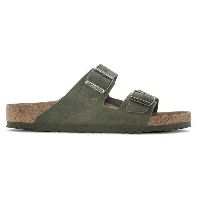 6. Birkenstock Arizona Vegan Microfaser Regular Damen-Herren Desert Dust Thyme Flip-Flops für breite Füße (1024550)