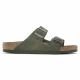 6. Birkenstock Arizona Vegan Microfaser Regular Women's-Men's Desert Dust Thyme Flip-Flops for Wide Feet Vegan (1024550)