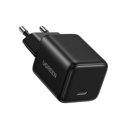 3. Ugreen Nexode N Series X513 30W GaN Wandladegerät 1x USB-C + 1m USB-C Kabel - Schwarz