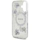 7. Guess Resin Flowers Glitter MagSafe Hülle für iPhone 16 - Lila