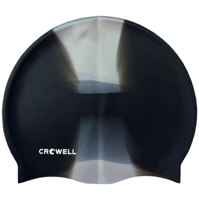 4. Crowell Multi Flame Silikon-Badekappe, Schwarz und Grau, Col. 16