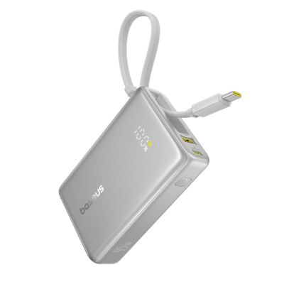 3. Baseus PicoGo 10000mAh 45W Powerbank mit Digitalanzeige und integriertem USB-C-Kabel – Titan
