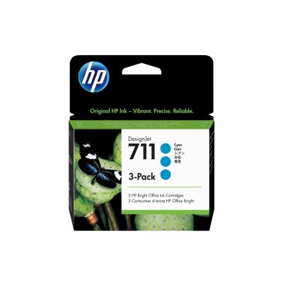 HP 3er-Pack Cyan 711 DesignJet Tintenpatronen 29 ml