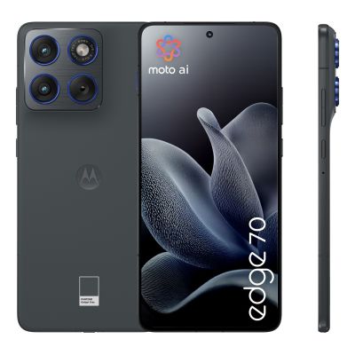 21. Motorola edge 70, 17 cm (6,7 Zoll), Dual-SIM, Android 16.0, 5G, USB Typ-C, 12 GB RAM, 512 GB interner Speicher, 4800 mAh Akku, Grau
