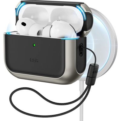 ESR Orbit HaloLock MagSafe Hülle für AirPods Pro 3 – Grau & Schwarz