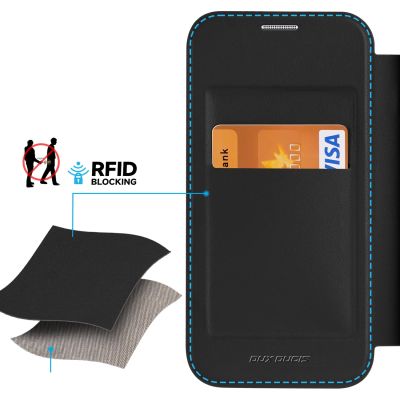 13. Dux Ducis Skin X Pro Hülle für Samsung S24+ mit Magnetring und Klappe – Schwarz