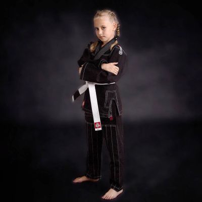 14. BJJ Kimono / GI für Kinder Schwarz + GRATIS Gürtel - X-SERIES M0