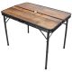 9. Klappbarer Campingtisch 90x60x70cm und 2 Bänke 87x23x39cm aus Holz