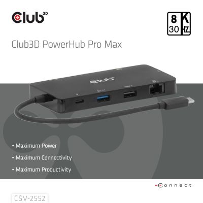 6. Club3D USB-C 9-in-1-Hub >2xHDMI/2xUSB/USB-C/LAN 4K60Hz PD100W (Einzelhandel)