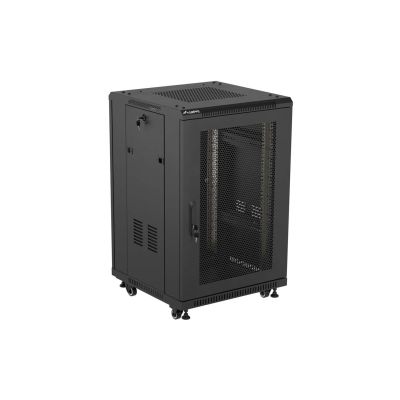 16. LANBERG Standschrank 18 HE 600 x 600 mm Schwarz