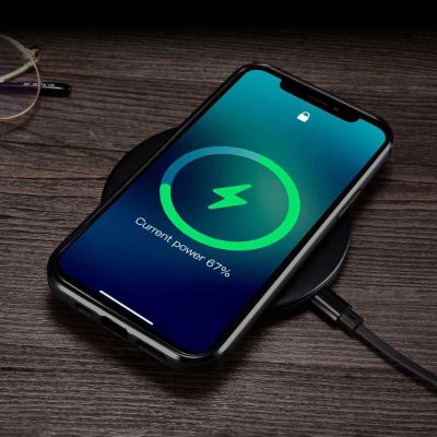 10. iCarer Leder Oil Wax Hülle mit echtem Leder bezogen für iPhone 12 Pro Max schwarz (ALI1206-BK)