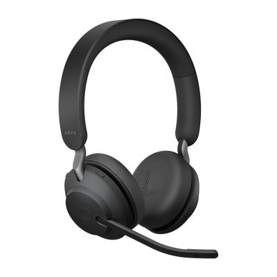3. Jabra Evolve2 65 UC Stereo USB-C Link380c Kabelloser Over-Ear-Kopfhörer + Ständer