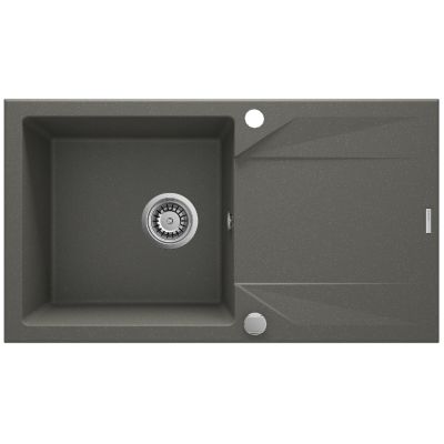 DEANTE EVORA 1-BECKEN-KÜCHENSPÜLLE MIT ABFLÜSSIGKEIT 78X44 CM ANTHRAZIT-METALLISCH ZQJ_T113