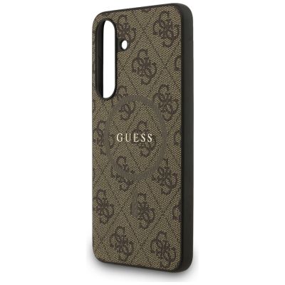 6. Guess 4G Ring Classic Logo MagSafe Hülle für Samsung Galaxy S25 FE - Braun