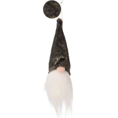 Dekorativer Anhänger Weihnachtsmann 11 cm Grün