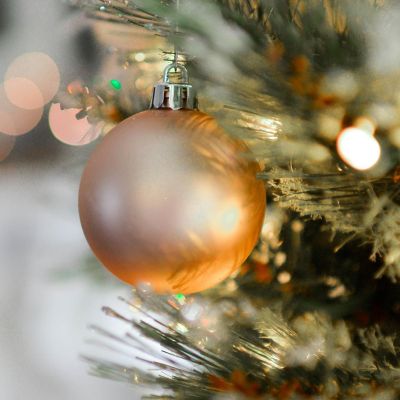 13. Dekorative Plastikkugel-Tresor, 46 Stück, Goldglimmer