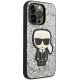 4. Karl Lagerfeld KLHCP14LGFKPG iPhone 14 Pro 6.1" Hardcase silber / silber Glitter Flakes Ikonik