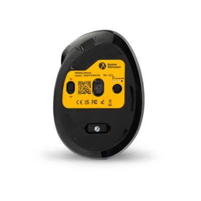8. BakkerElkhuizen MidWay Maus für Büro, linke Seite, kabellos (RF), Bluetooth, USB Typ-C, optisch, 2400 DPI