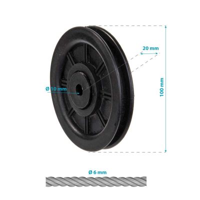6. ROLLER fi 100MM FÜR ATLAS SEIL fi 6MM ENERO FIT