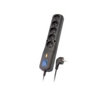 Lestar LV 530W Überspannungsschutz 3,0 m (5 x VDE; 10 A; 3 m; schwarz)