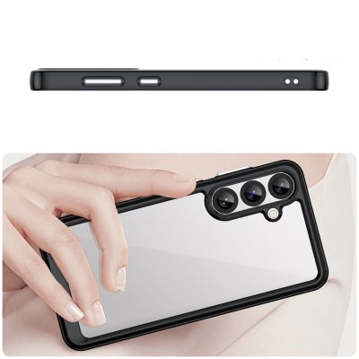 4. Outer Space Case Silikonhülle mit Gelrahmen für Samsung Galaxy S25+ – Schwarz