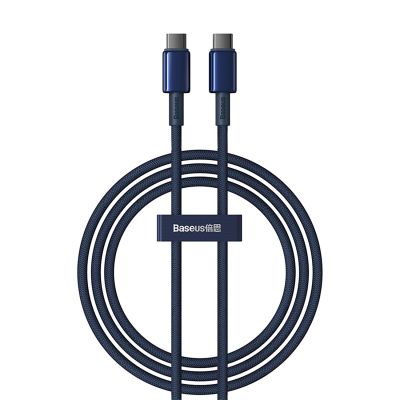 Baseus Tungsten Gold USB-C / USB-C 100W Kabel 1m - Marineblau
