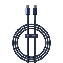 Baseus Tungsten Gold USB-C / USB-C 100W Kabel 1m - Marineblau