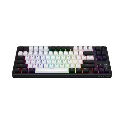 8. HATOR Skyfall 80 MAG ULTIMA 8K kabellose Gaming-Tastatur USB + RF + Bluetooth QWERTZ US-Englisch Schwarz, Weiß