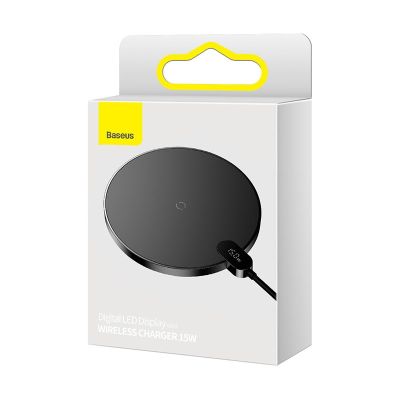10. BASEUS INDUKTIVES LADEGERÄT LED 15W (SCHWARZ)