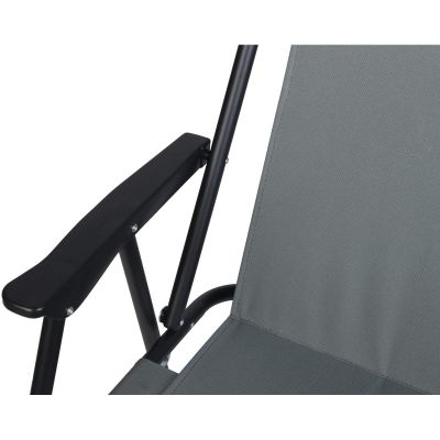 14. Campingstuhl mit Armlehnen 52x44x75cm, zusammenklappbar, grau