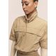 2. CASALL Damen-Trainingsjacke mit kurzen Ärmeln, Sandfarbe