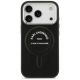 3. Karl Lagerfeld MagSafe Hülle mit geprägtem offenem Ring und RSG-Logo für iPhone 17 Pro Max / 18 Pro Max – Schwarz