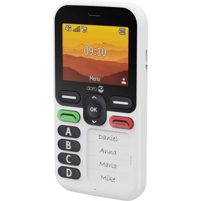 4. Doro Leva X10 6,1 cm (2,4") 117 g Schwarz, Weiß Handy für Senioren