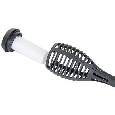 7. Solar-Taschenlampe mit tanzenden Flammen, 12 SMD-LEDs, 7,5 x 7,5 x 46,5 cm, 5er-Set